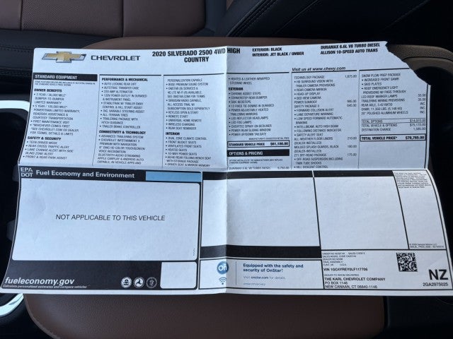 2020 Chevrolet Silverado 2500 HD High Country