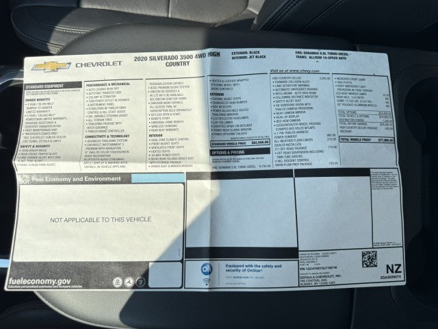 2020 Chevrolet Silverado 3500 HD High Country