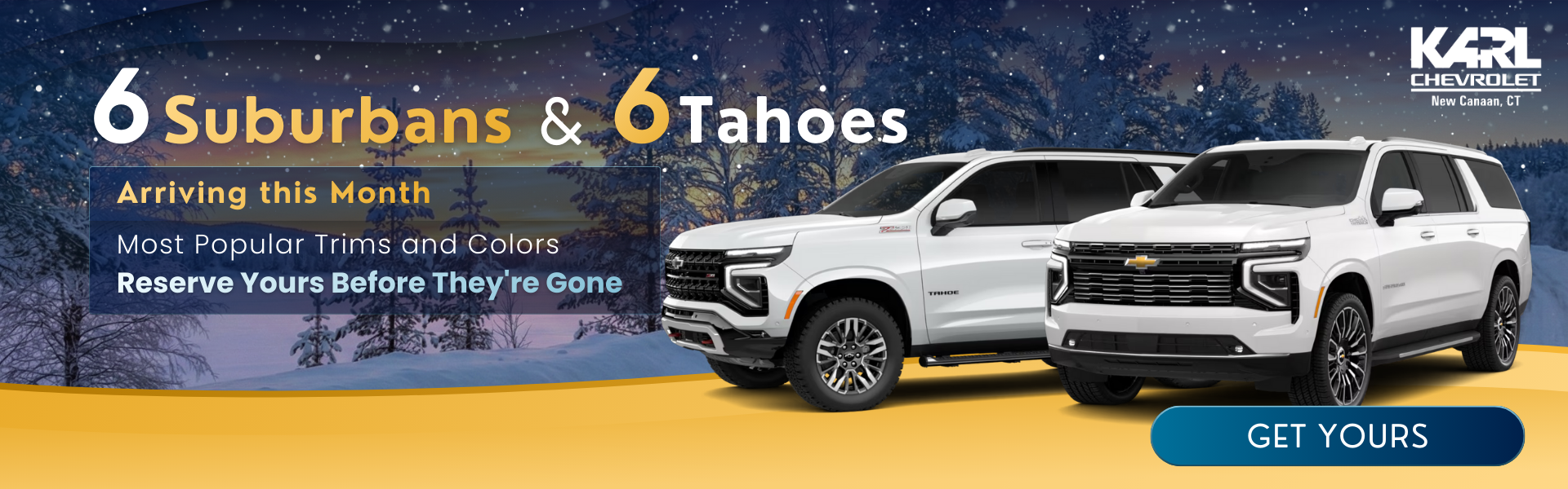 6 Suburbans & 6 tahoes